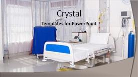  Presentation with hospital - PPT theme consisting of hospital background and a light gray colored foreground