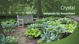  Presentation with columbus - Colorful slide deck enhanced with hosta in inniswood gardens backdrop and a tawny brown colored foreground