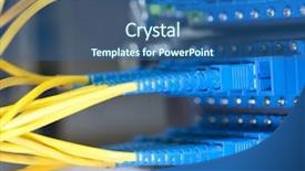  Presentation with internet communication - Cool new slides with hosted services - communication and internet network server backdrop and a ocean colored foreground