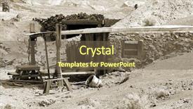  Presentation with cabin - Colorful theme enhanced with hostelry - adobe and rock miners cabin backdrop and a violet colored foreground