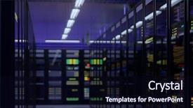  Presentation with data mining - Colorful PPT theme enhanced with computer cluster supercomputer virtual server backdrop and a wine colored foreground