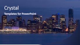  Presentation with vancouver city - Presentation theme consisting of hosting the 2010 winter olympic background and a ocean colored foreground