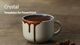  Presentation with cacao - Audience pleasing slides consisting of hot - cup of cacao with chocolate backdrop and a violet colored foreground