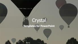  Presentation with festival - Audience pleasing slide deck consisting of hot air ballon - hot air balloon festival backdrop and a gray colored foreground