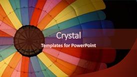  Presentation with festival - Colorful PPT theme enhanced with hot air balloon festival 05 backdrop and a tawny brown colored foreground