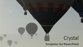  Presentation with festival - Colorful presentation enhanced with hot air balloon festival 15 backdrop and a light gray colored foreground