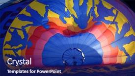  Presentation with animated hot air balloon - Beautiful slides featuring hot air balloon festival 49 backdrop and a  colored foreground
