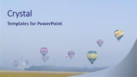  Presentation with animated hot air balloon - Amazing PPT theme having hot air balloon festival 63 backdrop and a  colored foreground