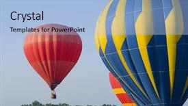 Presentation with festival - PPT layouts enhanced with hot air balloon festival 70 background and a  colored foreground