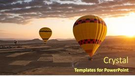  Presentation with cappadocia - PPT layouts consisting of hot-air-balloon-festival background and a tawny brown colored foreground