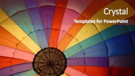  Presentation with festival - Presentation theme featuring hot air balloon festival background and a tawny brown colored foreground