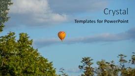  Presentation with air france - Amazing theme having hot-air-balloon-flying-over backdrop and a light blue colored foreground