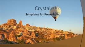  Presentation with animated hot air balloon - Audience pleasing presentation consisting of hot-air-balloon-is-flying backdrop and a light blue colored foreground