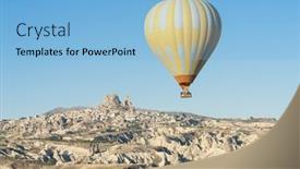  Presentation with balloon - Slide deck with hot-air-balloon-is-flying background and a light blue colored foreground