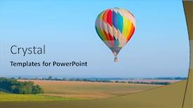  Presentation with animated hot air ballon - Slide set featuring hot-air-balloon-is-flying background and a light blue colored foreground