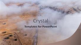  Presentation with region - Presentation theme featuring hot-air-balloon background and a light gray colored foreground