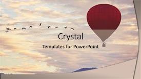  Presentation with vintage retro - PPT layouts featuring hot air balloon background and a lemonade colored foreground