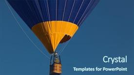  Presentation with hot air balloons - PPT layouts enhanced with hot air balloons - freedom background and a  colored foreground