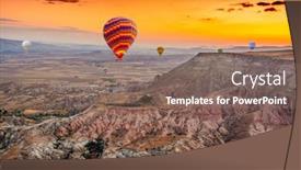  Presentation with hot air balloons - Slide deck having hot-air-balloons-floating background and a violet colored foreground