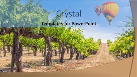  Presentation with hot air balloons - PPT theme having hot-air-balloons-flying-above background and a light blue colored foreground