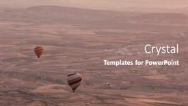  Presentation with hot air balloons - Slides enhanced with hot-air-balloons-flying-during background and a coral colored foreground