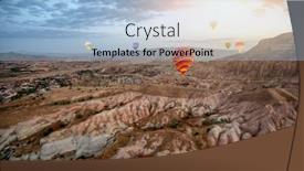  Presentation with hot air balloons - Amazing slide set having hot-air-balloons-flying-over backdrop and a light blue colored foreground