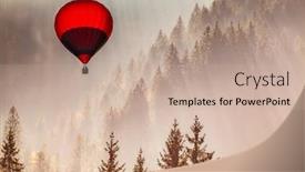  Presentation with hot air balloons - Amazing slide set having hot air balloons flying backdrop and a soft green colored foreground