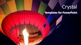  Presentation with hot air balloons - Presentation with hot-air-balloons-flying background and a navy blue colored foreground