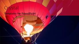  Presentation with hot air balloons - Presentation theme enhanced with hot-air-balloons-flying background and a red colored foreground