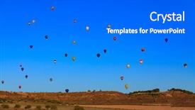  Presentation with hot air balloons - Audience pleasing presentation design consisting of hot air balloons in the blue sky backdrop and a gray colored foreground