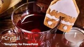  Presentation with alcohol - Presentation theme consisting of hot-alcohol-punch-with-ginger background and a tawny brown colored foreground