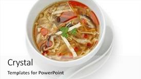  Presentation with chinese chinese - PPT layouts enhanced with hot and sour soup background and a white colored foreground