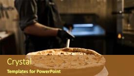  Presentation with pizzeria - Theme featuring hot-appetizing-traditional-italian-pizza background and a  colored foreground