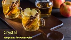  Presentation with apple wine - Presentation having hot-apple-cider-cocktail background and a tawny brown colored foreground