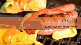  Presentation with corn cob - Audience pleasing PPT layouts consisting of hot-beer-bratwurst-with-cooked backdrop and a coral colored foreground