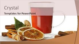  Presentation with beverage - PPT layouts featuring hot beverage background and a lemonade colored foreground