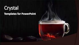  Presentation with black tea - Cool new presentation theme with hot black tea from india backdrop and a black colored foreground