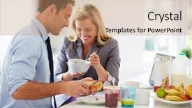  Presentation with breakfast - Slide set enhanced with christian - tradition and the folk background and a dark gray colored foreground