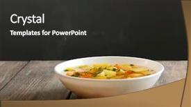  Presentation with steam - Amazing PPT layouts having hot cereal - delicious home cooked food backdrop and a  colored foreground