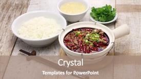  Presentation with beef - Presentation theme with hot chili oil chinese sichuan background and a coral colored foreground