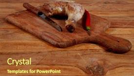  Presentation with light gauge steel - Audience pleasing slide deck consisting of hot chili pepper and stainless backdrop and a tawny brown colored foreground