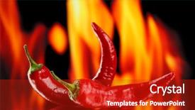  Presentation with fire red - Presentation with hot chili peppers on fire background and a  colored foreground