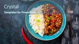  Presentation with chilli - PPT theme with hot-chilli-con-carne background and a ocean colored foreground