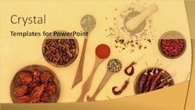 Presentation with chilli - PPT theme consisting of hot-chilli-pepper-herb background and a yellow colored foreground