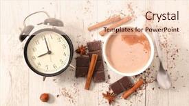  Presentation with hot chocolate - Cool new slide set with hot chocolate and alarm clock backdrop and a lemonade colored foreground