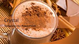  Presentation with hot chocolate - Audience pleasing slide deck consisting of hot chocolate and spices backdrop and a red colored foreground