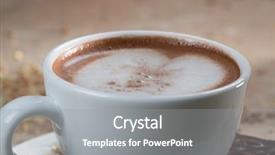  Presentation with hot chocolate - Audience pleasing presentation consisting of hot chocolate close up backdrop and a gray colored foreground