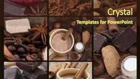  Presentation with hot chocolate - Theme enhanced with hot chocolate collage background and a tawny brown colored foreground