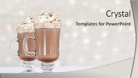  Presentation with chocolate wine - Amazing presentation theme having hot chocolate on winter background backdrop and a sky blue colored foreground