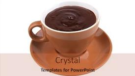  Presentation with hot chocolate - Theme featuring hot-chocolate-over-white-front background and a red colored foreground